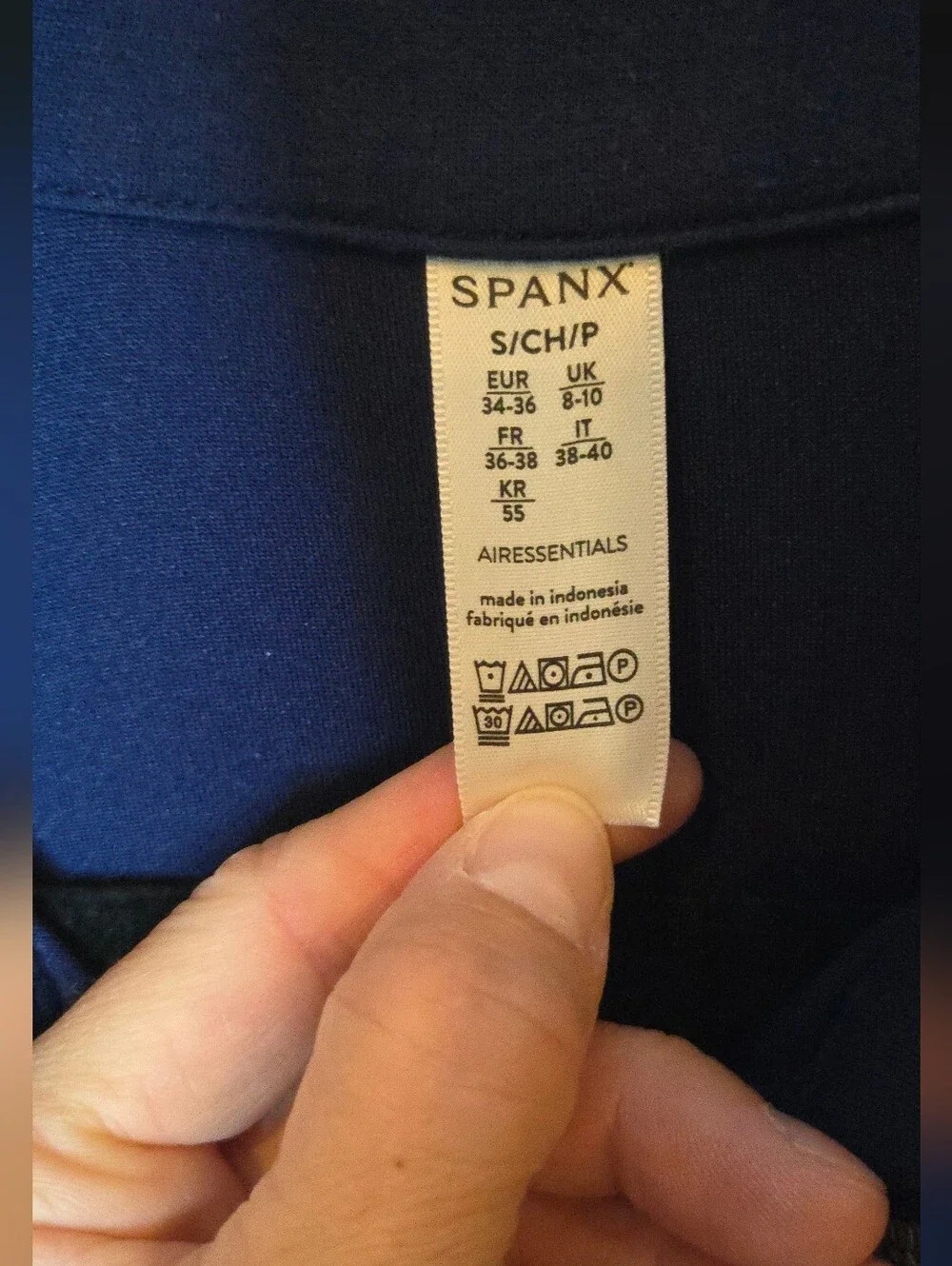 Spanx *SET* AirEssentials Timeless Navy Wide-Leg Pant Half Zip Sweatshirt S - Picture 5 of 9